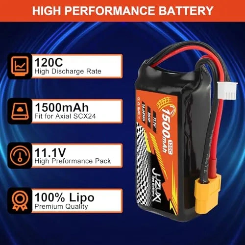 Blazing 3S Lipo Power Pack: Unleash Your RC Beast! 1500mAh, 120C, Ready to Fly!
